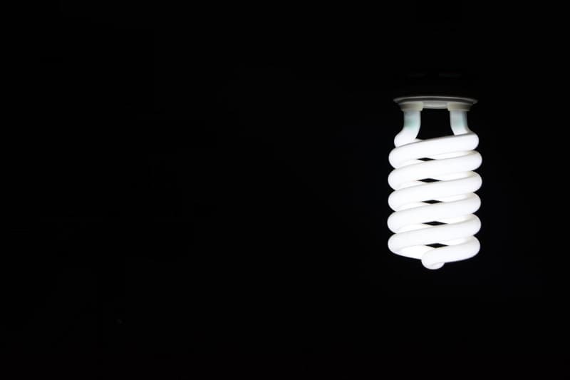 Lightbulb representing lumen output for outdoor lighting