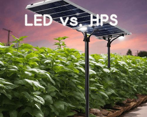 Comparison of LED and HPS grow light fixtures