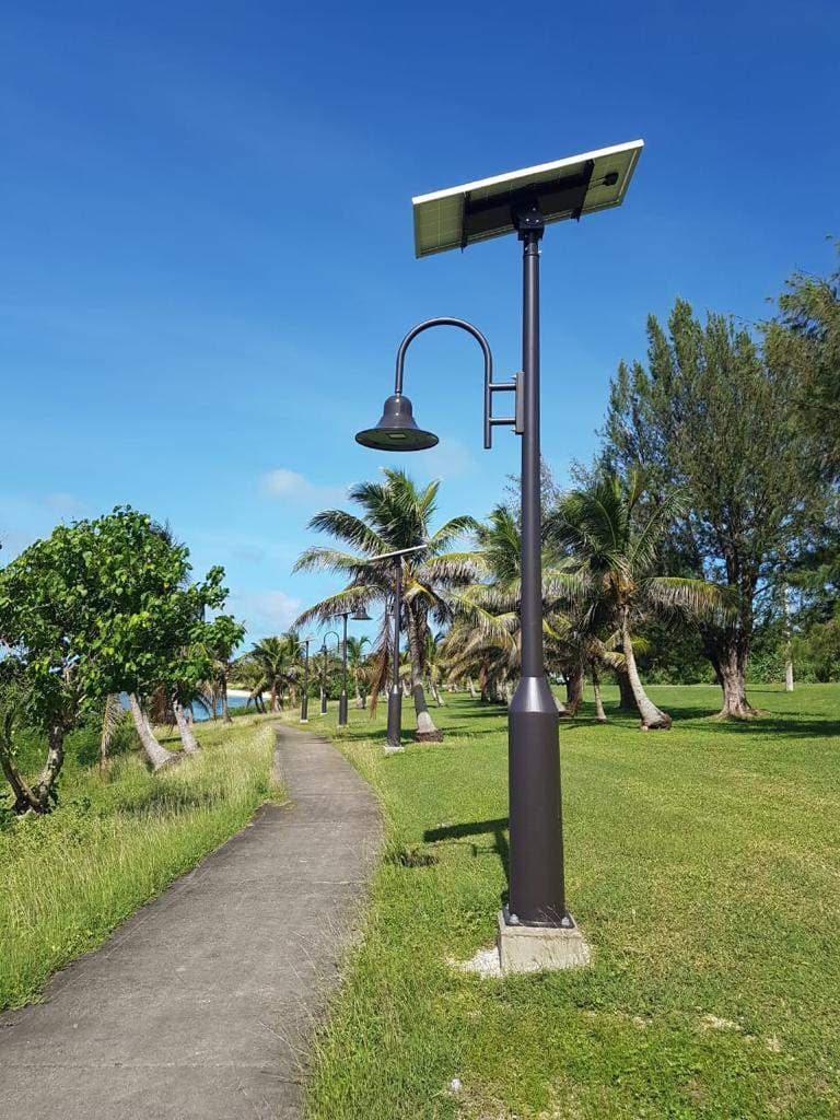 Lita 20W solar pathway light system installed on Tinian Island