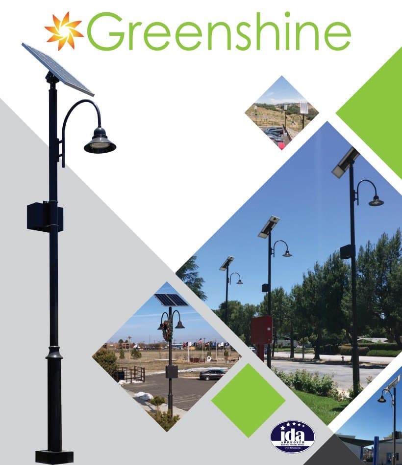 Greenshine Lumina solar light installed in a garden setting